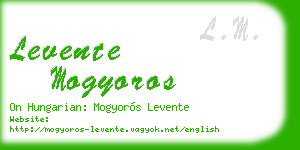 levente mogyoros business card